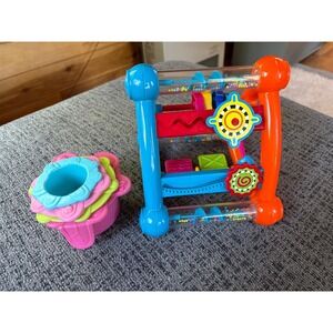Infantino Activity Triangle and Flower Stacking Cups Sensory Toy Set Multicolor